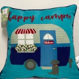 Happy Camper Outdoor Pillow